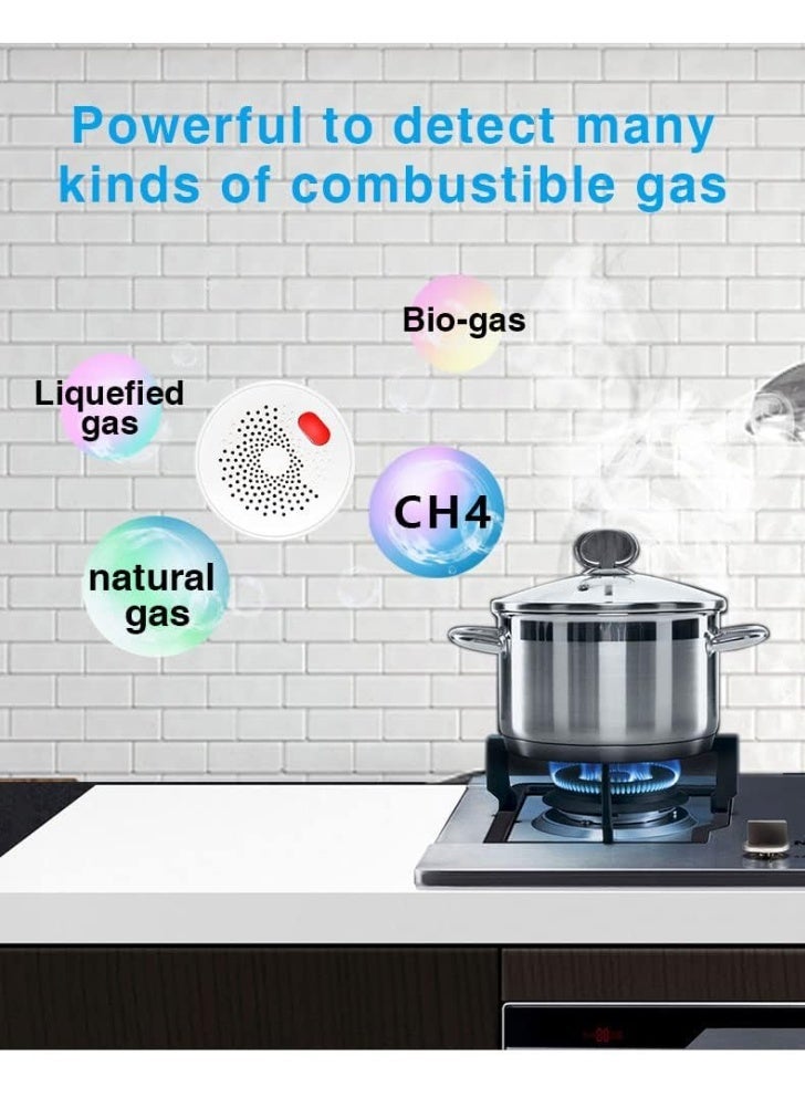 UanTii Smart Natural Gas Alarm Combustible Gas Detector Gas Leakage Sensor Works With Tuya Smart Life APP for Home Safety - Image 3